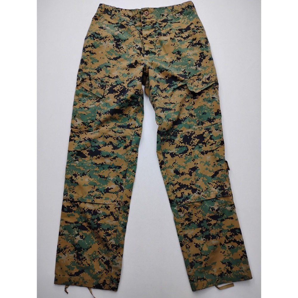 Propper Trouser Army Combat Uniform Ripstop Digital‎ Camo Button Fly Medium Long